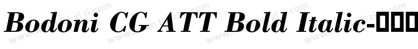 Bodoni CG ATT Bold Italic字体转换